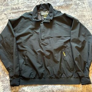Zero Restriction Gore-Tex Mens Large Waterproof Golf Jacket Black USA 1/4 Zip